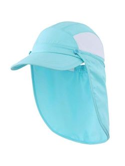 Connectyle Kids Visor Sun Hat with Removable Neck Flap UPF 50+ Baseball Play Cap