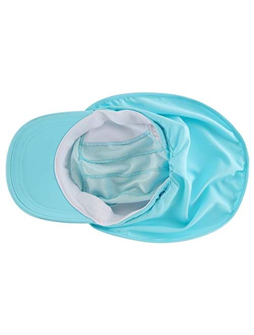 Connectyle Kids Visor Sun Hat with Removable Neck Flap UPF 50+ Baseball Play Cap