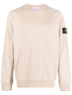 Compass-patch crew-neck sweatshirt