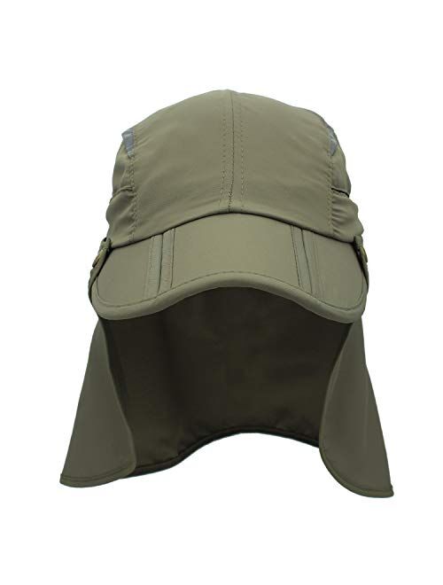 Home Prefer Boys UPF 50+ Sun Protection Cap Quick Dry Fishing Hat with Neck Flap