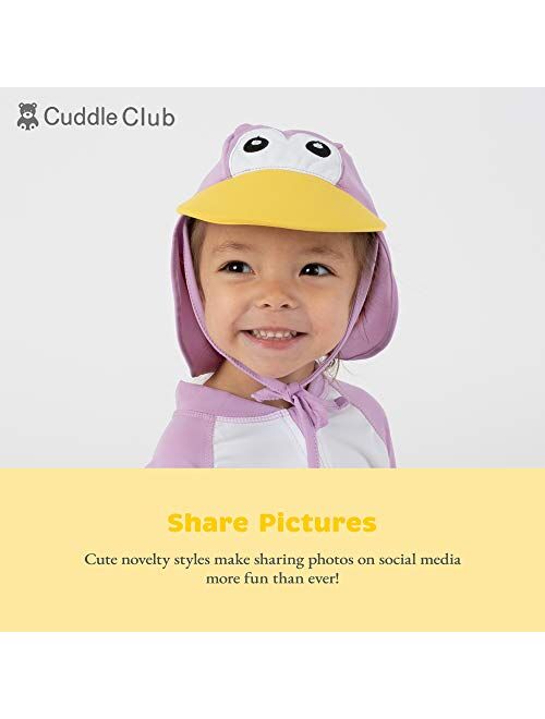 Cuddle Club Baby Sun Hat | UPF 50+ Sun Protection All-Day Adjustable Infant Sun Hat for Head, Neck & Eyes