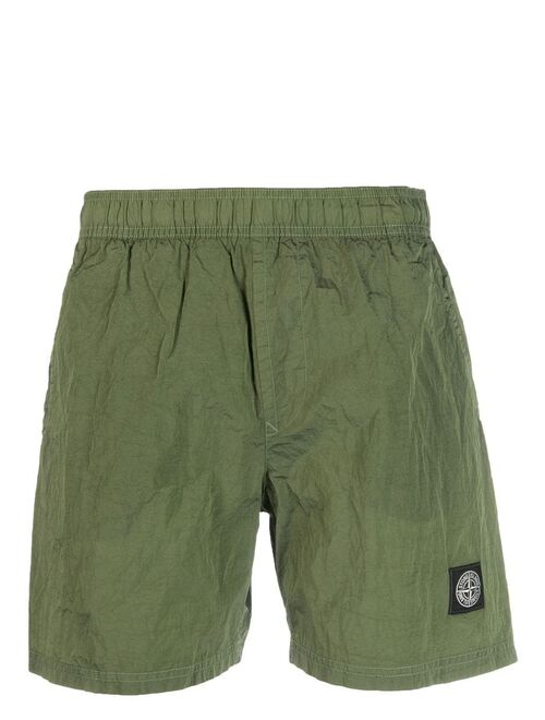 Stone Island Compass-patch track shorts