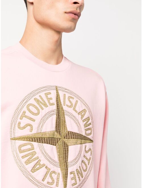 Stone Island embroidered-logo sweatshirt
