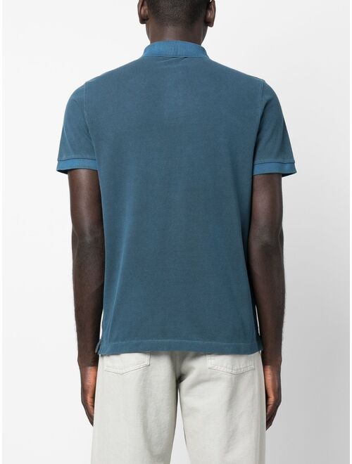 Stone Island Compass-motif cotton polo shirt