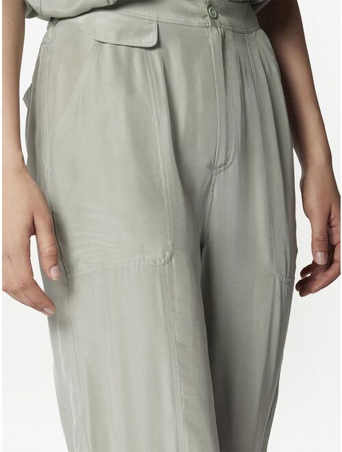 Equipment cropped high-waisted trousers
