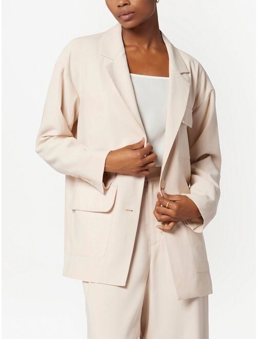 Equipment single-breasted blazer