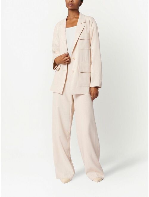 Equipment single-breasted blazer