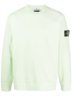 Compass-motif long-sleeved sweatshirt