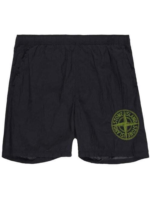 Stone Island logo-print elasticated-waist shorts