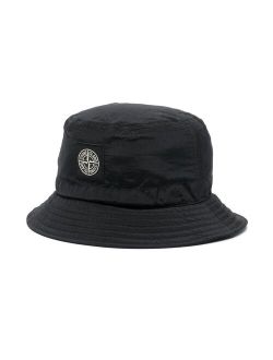 Junior logo-patch bucket hat