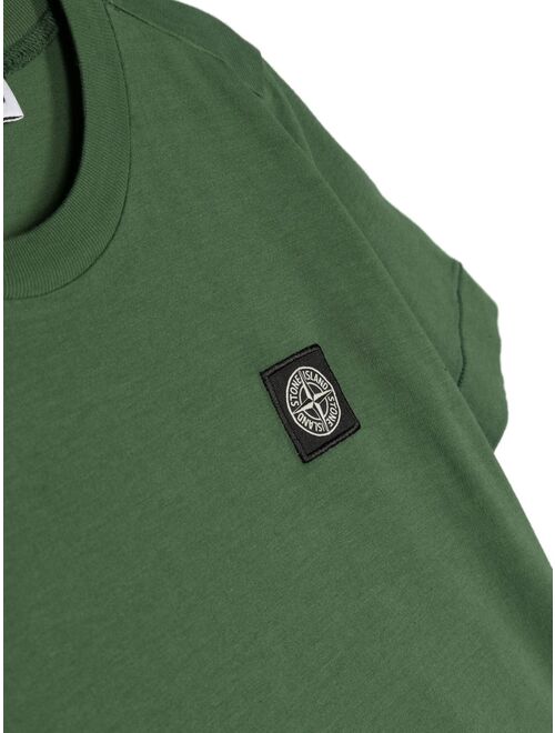 Stone Island Junior logo patch short-sleeve T-shirt