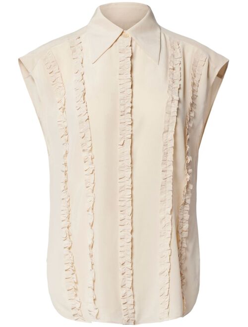 Equipment ruffle-detail sleeveless blouse