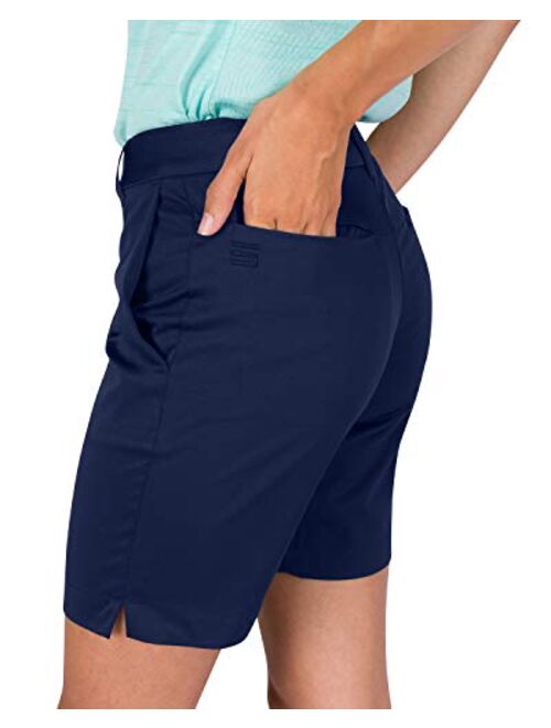 Three Sixty Six Womens Bermuda Golf Shorts 8 Inch Inseam - Quick Dry Active Shorts with Pockets, Athletic and Breathable