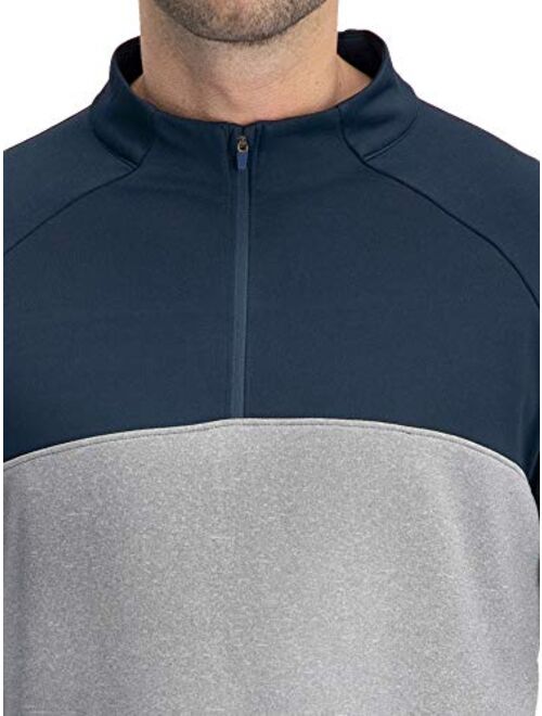 Three Sixty Six Golf Half Zip Pullover Men - Fleece Sweater Jacket - Mens Dry Fit Golf Shirts