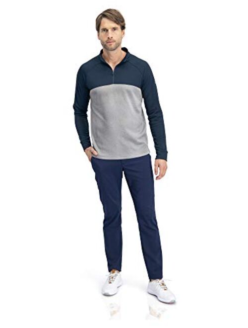Three Sixty Six Golf Half Zip Pullover Men - Fleece Sweater Jacket - Mens Dry Fit Golf Shirts