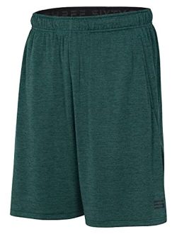 Dry FIT Gym Shorts for Men - Mens Workout Running Shorts - Moisture Wicking with Pockets and Side Hem