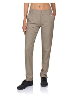 Womens Quick Dry Golf Pants 30 Inch Inseam - Lightweight 4-Way Stretch, Moisture Wicking, Anti-Odor, UPF 50