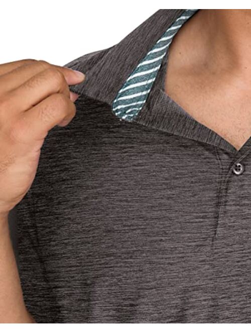 Three Sixty Six Mens Big & Tall Golf Polo Shirt - Dry Fit 4-Way Stretch Fabric. Moisture Wicking, Anti-Odor Technology, UPF 50 Protection