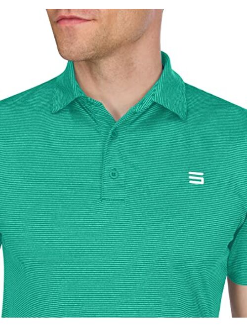 Three Sixty Six Golf Shirts for Men - Mens Quick Dry Collared Polo Shirt - 4-Way Stretch & UPF 50