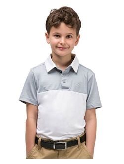 Youth Boys Golf Dri Fit Polo Shirt, Breathable Performance Fit