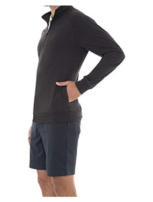 Three Sixty Six Mens Lightweight Dry Fit Pullover - Long Sleeve Half Zip Golf Jacket for Men