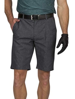Dry Fit Golf Shorts for Men 10 Inch Inseam - Tapered Slim Fit Chinos - Mens Shorts Athletic