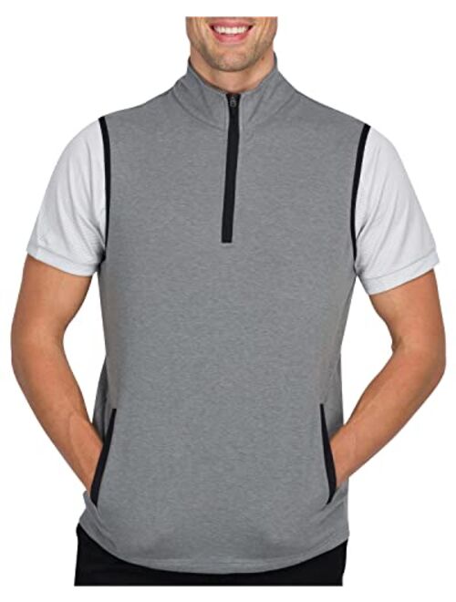 Three Sixty Six Mens Pullover Vest - Dry Fit Breathable Golf Vest w/ 4-Way Stretch Fabric Moisture Wicking & Anti-Odor Tech