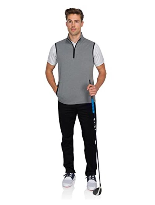 Three Sixty Six Mens Pullover Vest - Dry Fit Breathable Golf Vest w/ 4-Way Stretch Fabric Moisture Wicking & Anti-Odor Tech