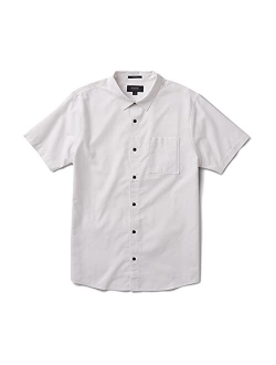 Mens Well Worn Short Sleeve Button Up, Organic Cotton & Recycled Polyster