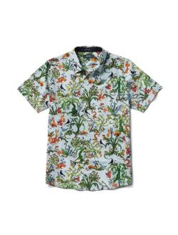 Mens Journey Button Down Shirt, Classic Short Sleeve Fit T-Shirt, Chest Pocket