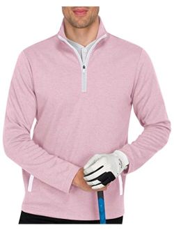 Men's Pullover Sweater - Dry Fit Breathable Half Zip Golf Jacket 4-Way Stretch Moisture Wicking & Anti-Odor