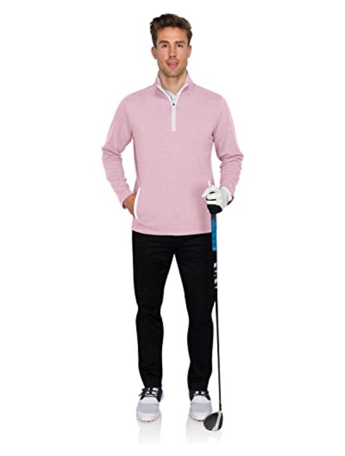 Three Sixty Six Men's Pullover Sweater - Dry Fit Breathable Half Zip Golf Jacket 4-Way Stretch Moisture Wicking & Anti-Odor