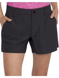 Womens Golf Shorts - 5 Inseam, Quick Dry Active Shorts w/Pockets, Adjustable Drawstring & Stretchy Waistband