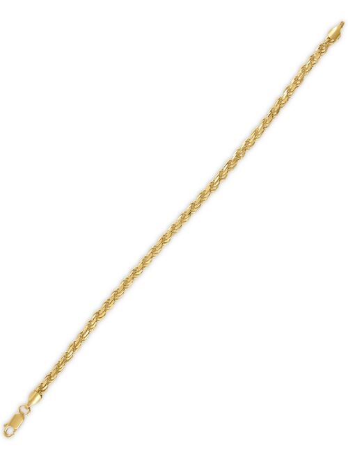 ESQUIRE MEN'S JEWELRY Rope Link Chain Bracelet (4mm), Created for Macy's