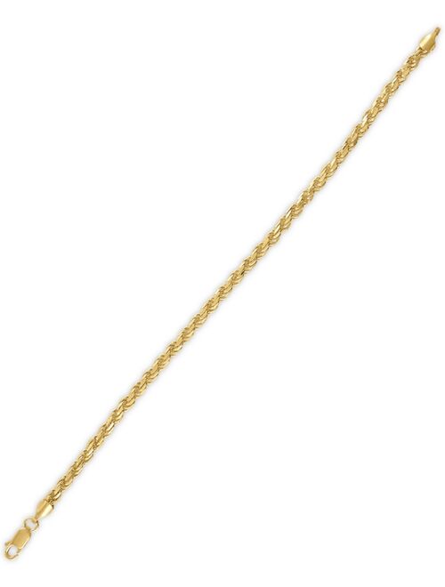 ESQUIRE MEN'S JEWELRY Rope Link Chain Bracelet (4mm), Created for Macy's