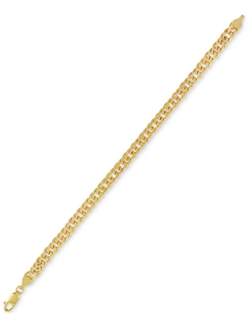 ESQUIRE MEN'S JEWELRY Fancy Curb Link Chain Bracelet in 14k Gold-Plated Sterling Silver, Created for Macy's