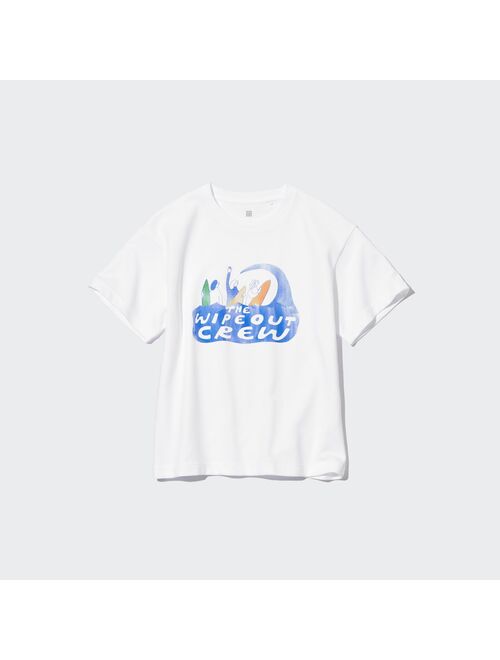 UNIQLO AIRism Cotton Graphic Short Sleeve T-Shirt