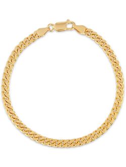 ESQUIRE MEN'S JEWELRY Curb Link Bracelet in 14k Gold-Plated Sterling, Created for Macy's