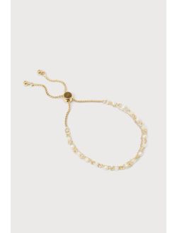 Constantly Glowing Gold Pearl Beaded Layered Bracelet