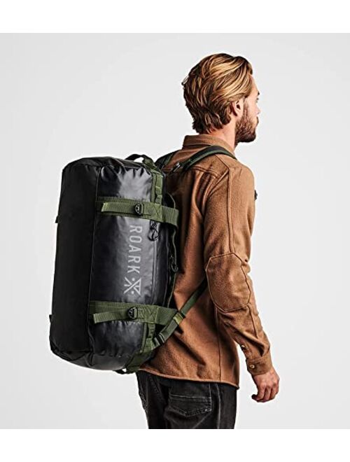 Roark Pony Keg 60L Duffle Backpack, Multi-Day Travel Pack & Bag, Black