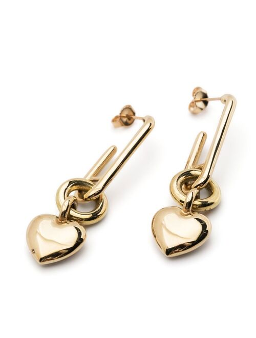 Laura Lombardi heart charm drop earrings