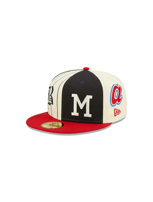 New Era 59FIFTY Atlanta Braves Logo Pinwheel Fitted Hat