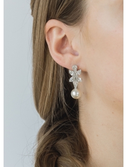 Amapola pearl-pendant earrings