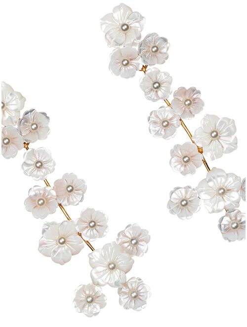 Jennifer Behr Oliviana flower-design drop earrings