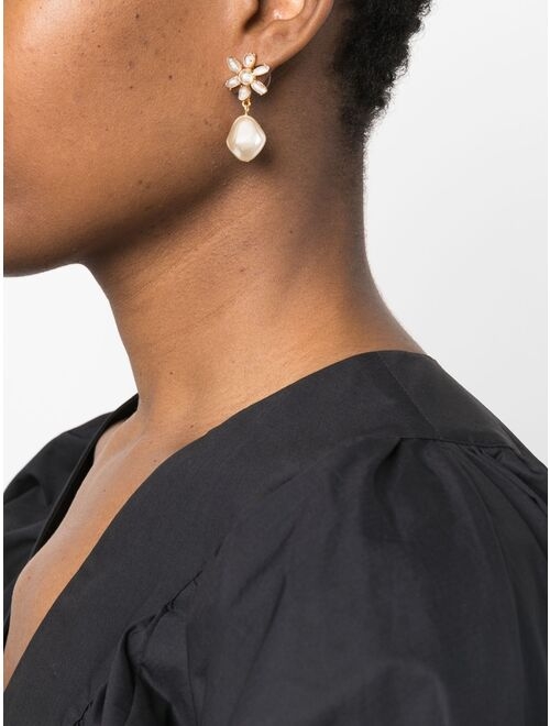 Jennifer Behr Amala Flower pearl earrings