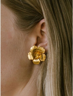 Rowena floral-stud earrings