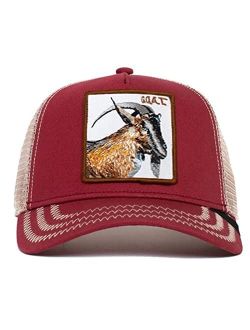 Deserthome Unisex Animal Mesh Trucker Hat Square Patch Baseball Cap for Womens Mens
