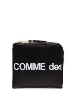 Comme Des Garcons Wallet logo zipped wallet
