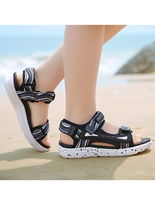 DADAWEN Boy's Girl's Water Sandals Outdoor Hiking Adjustable Strap Sport Sandals