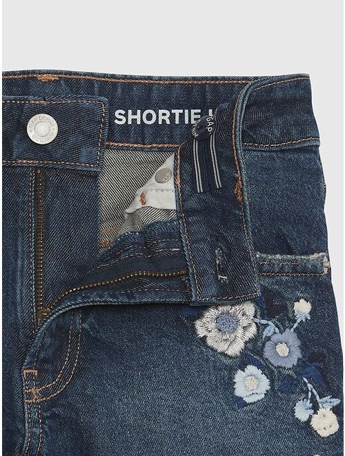 Gap Kids High Rise Embroidered Shortie Shorts with Washwell